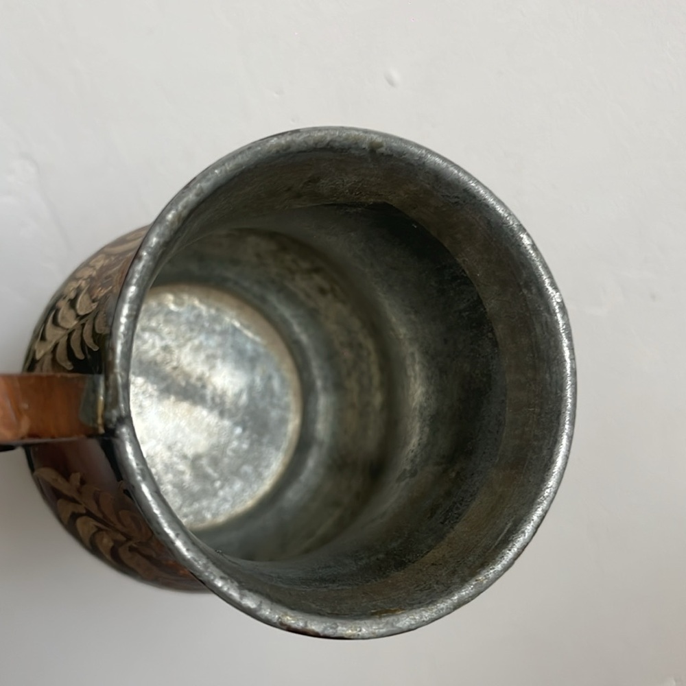 •| vintage etched brass Turkish cup - Picture 11 of 13